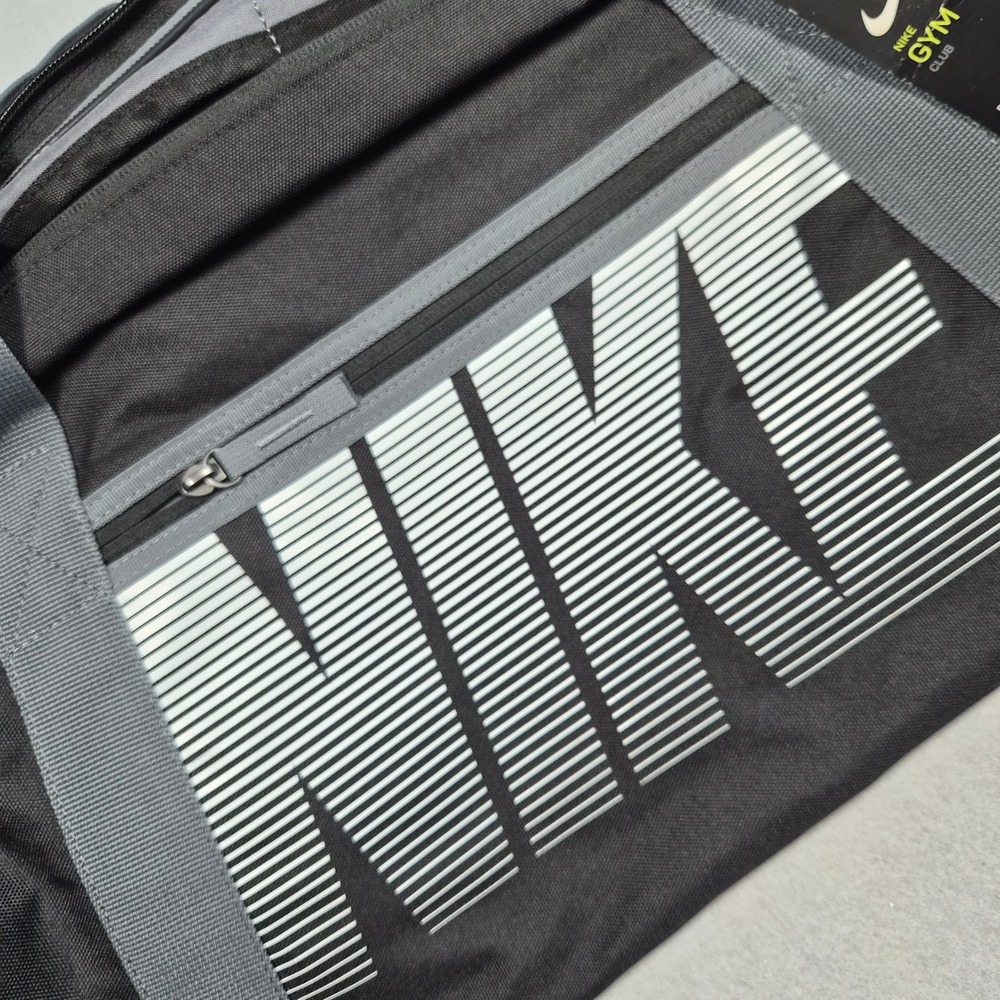 Nike Gym Club Womens Training Duffel Bag Black Grey BA5167-011 NEW